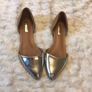 EUC Halogen genuine Leather d’orsay flats